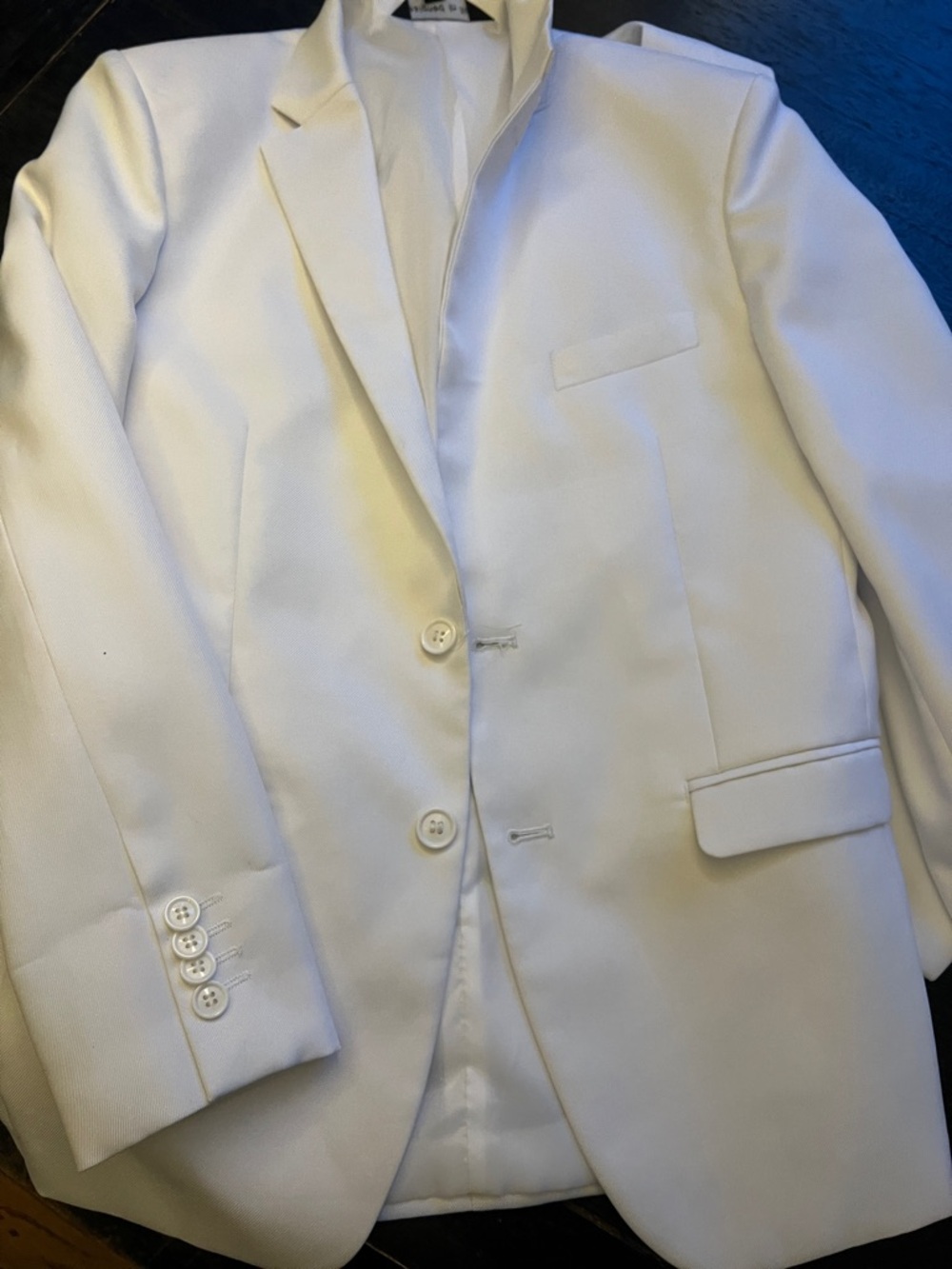 Men's White Single-Breasted Blazer